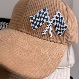Corduroy checkered flag hat 🏁
